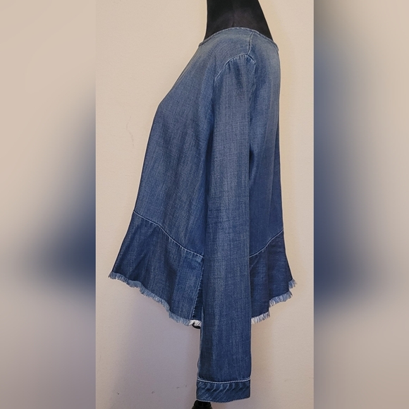 Cloth & Stone Blue Denim Blouse - Picture 2 of 4